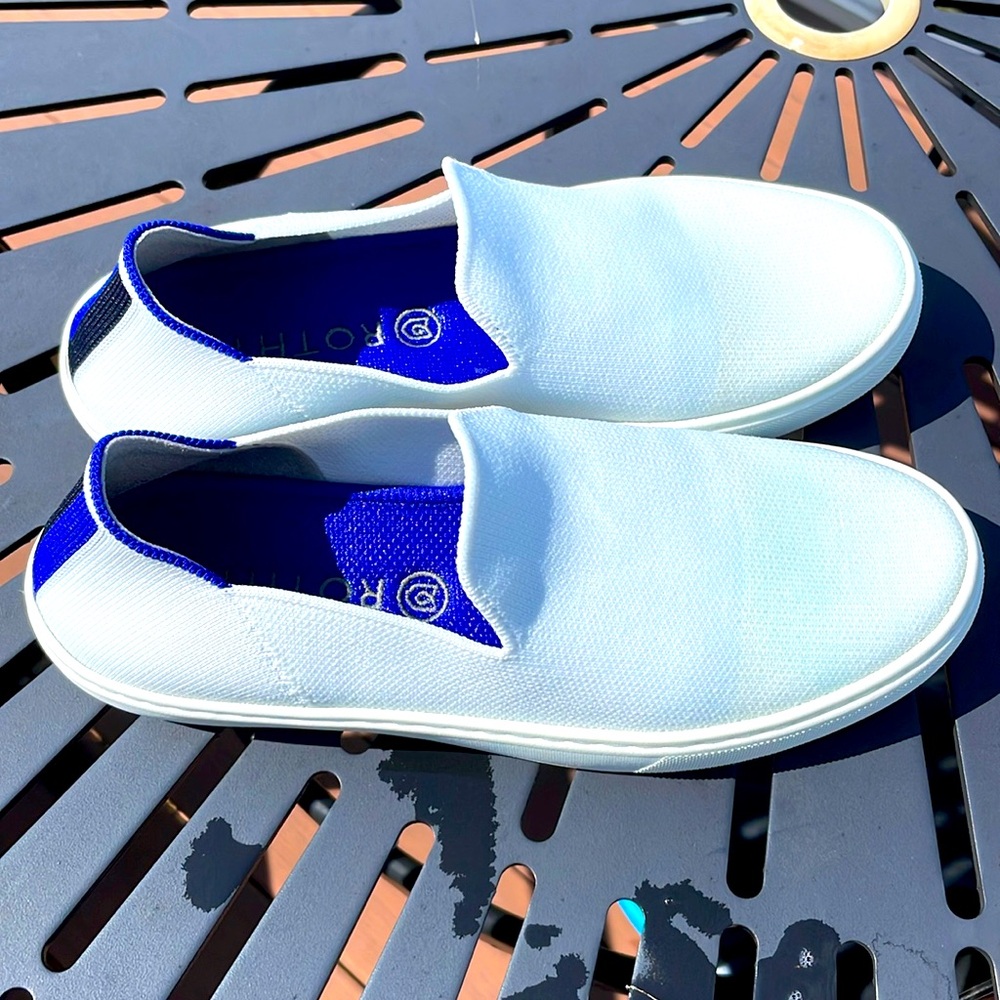 bright white Rothy’s sneakers size 6.5
